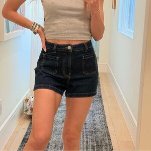 Mango Women's Dark Denim Shorts